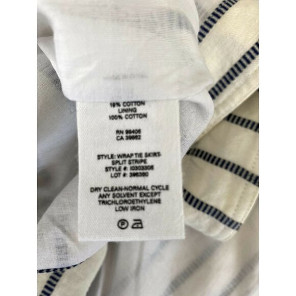 Theory "Wrap the Skirts Split Stripes" Linen Wrap Skirt‎ - Picture 8 of 12